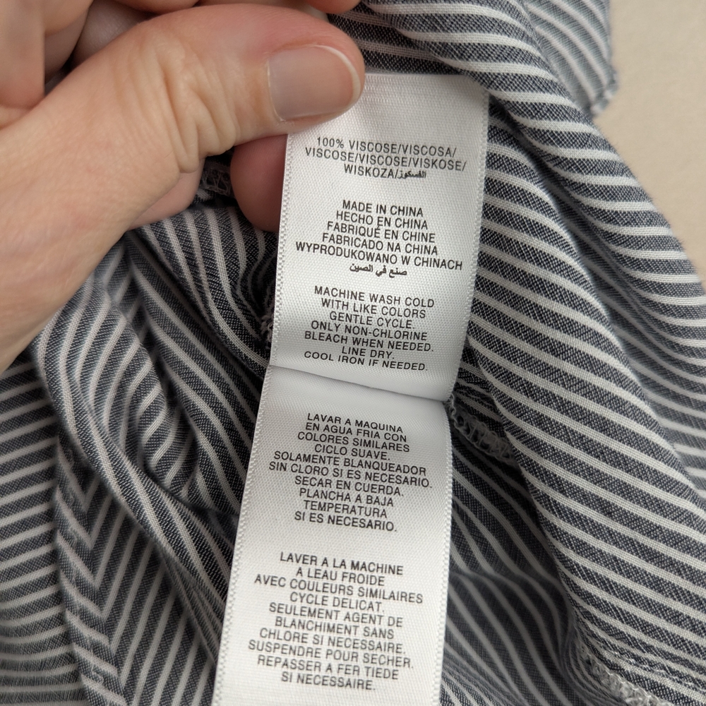 Jones New York Striped Ruffle Blouse - Picture 5 of 5
